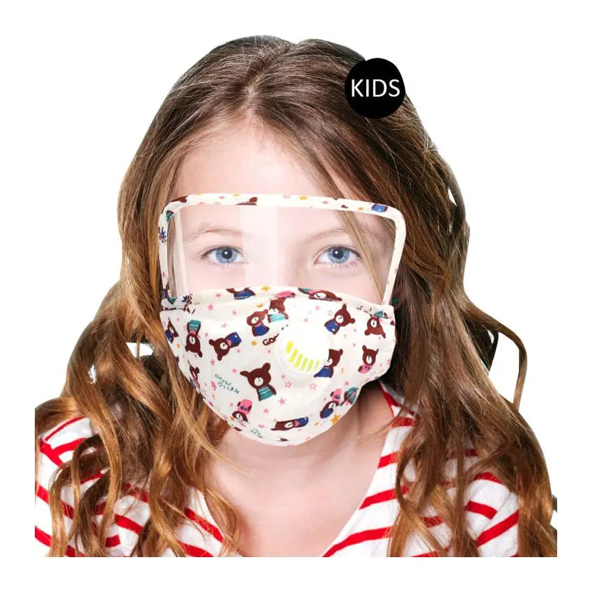 Face Mask/Shield Kids Set Animal Print PinkPro Beauty Supply