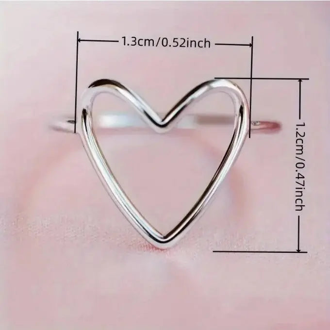 Sliver Heart Ring PinkPro Beauty Supply