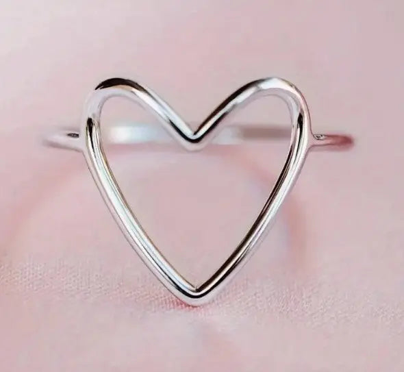 Sliver Heart Ring PinkPro Beauty Supply