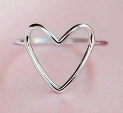 Sliver Heart Ring PinkPro Beauty Supply