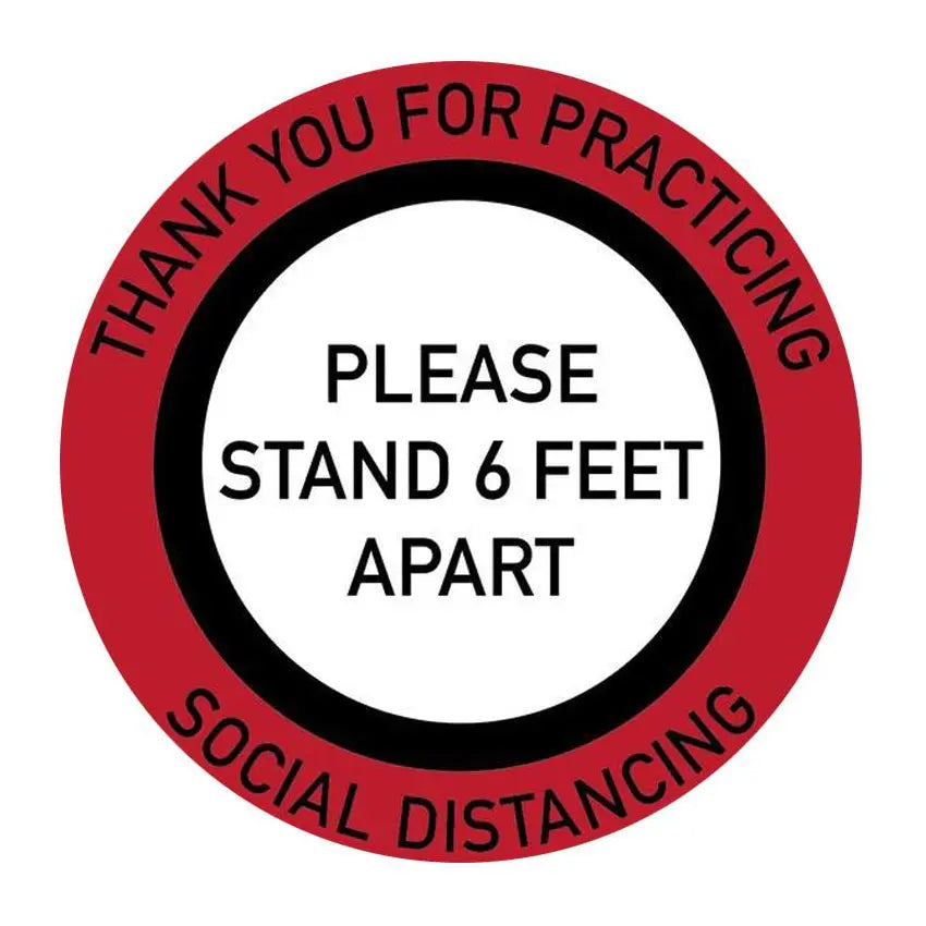 Social Distancing Floor Decal Sticker PinkPro Beauty Supply