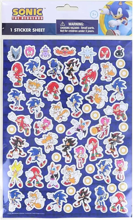 Sonic The Hedgehog Raised Sticker Sheet Toys
