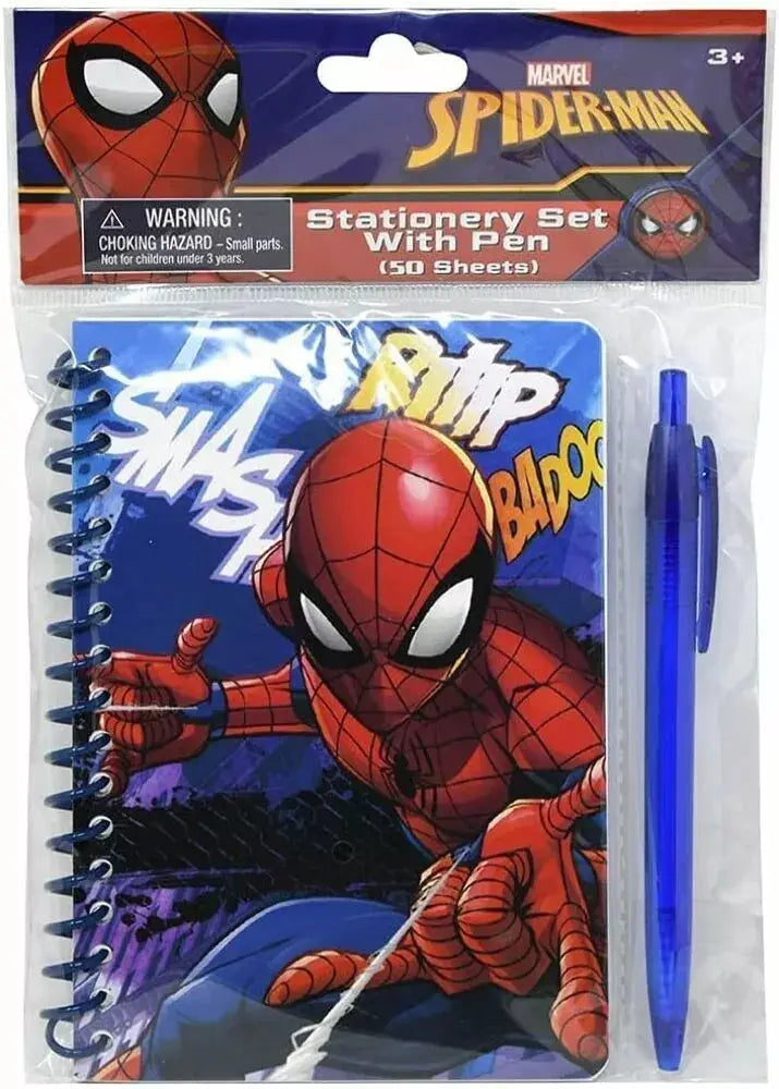 Spiderman Spiral Notebook with Pen in Poly Bag Toys