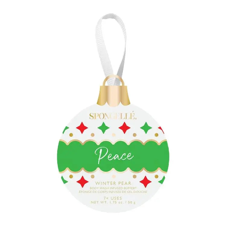 Spongelle Ornament Peace Winter Pear Spongelle