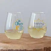 Stemless Wine Glass with Saying - 18 oz. Gift