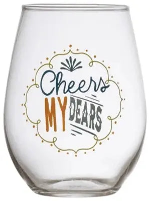 Stemless Wine Glass with Saying - 18 oz. Gift