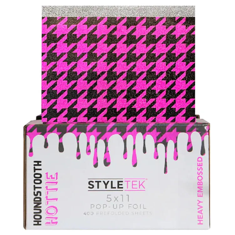 Styletek Houndstooth Hottie Pop Up Foil - 400 Count - PinkPro Beauty Supply