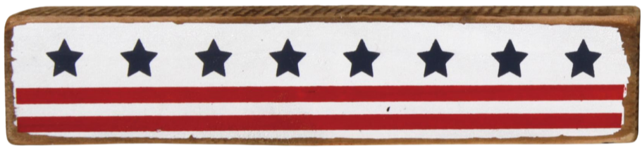 Wood Block Stars & Stripes Gift