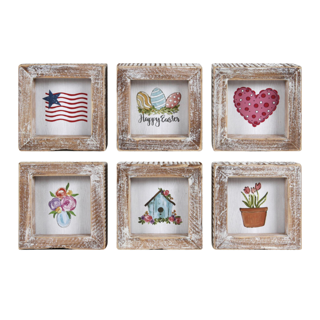 Mini Wood Framed Spring Decor Gift