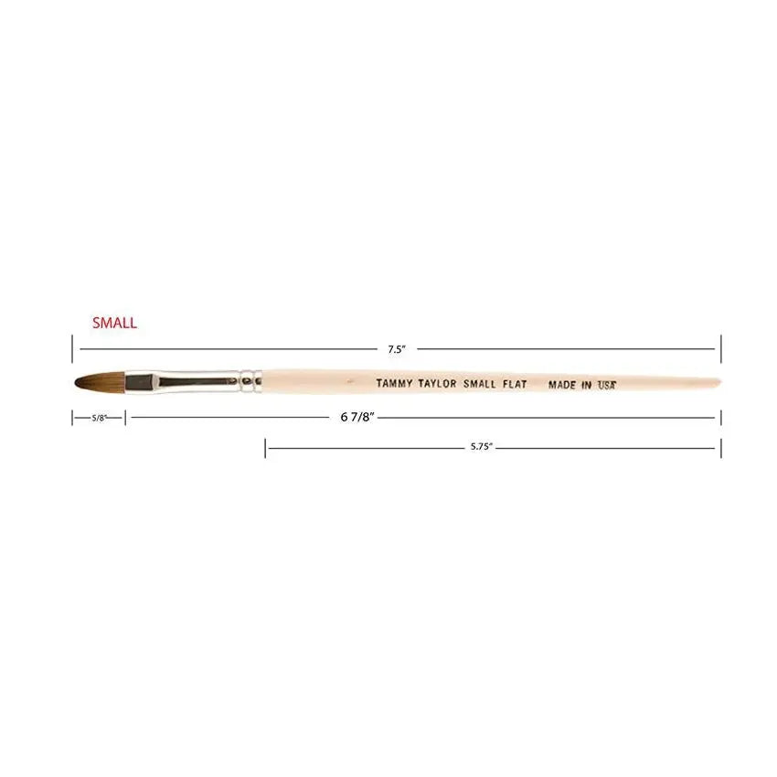 Tammy Taylor Custom Red Sable Flat Brush Small Tammy Taylor