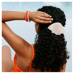 Teleties Flat Hair Clip Shimmering Shell - Large Teleties