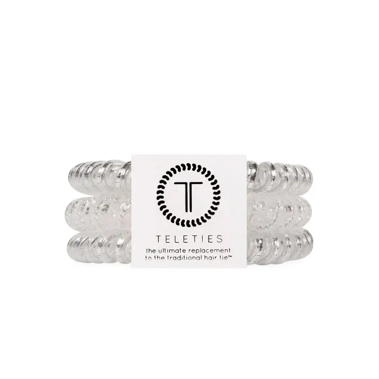 Teleties Hair Ties Silver Slay - Large Teleties