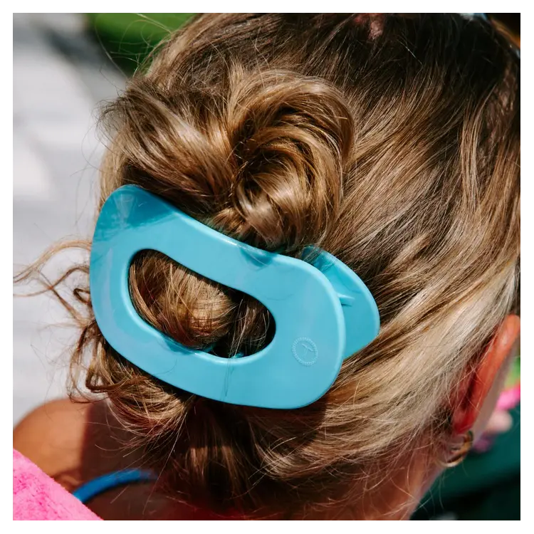 Teleties Round Flat Clip Summer Sky Collection - Large Teleties