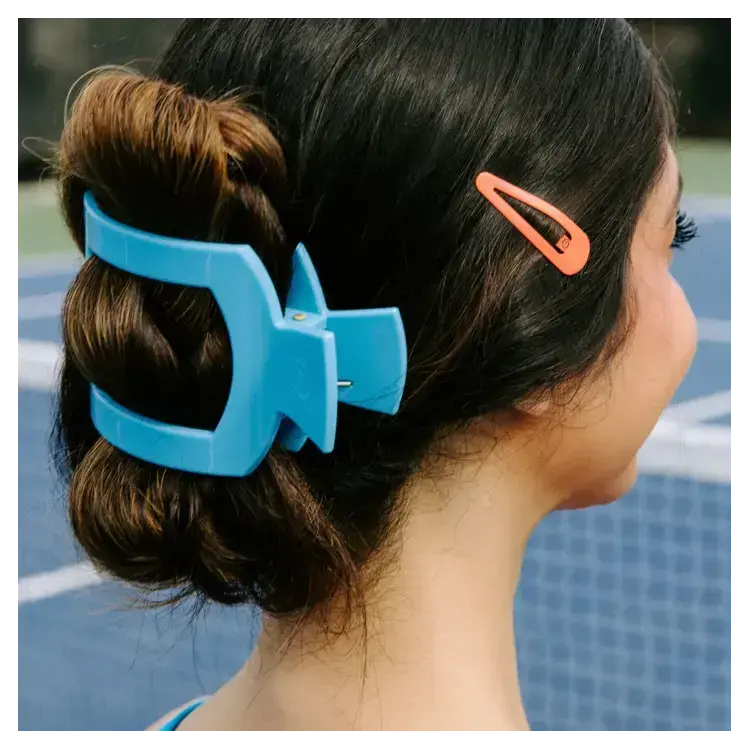 Teleties Square Flat Hair Clip Summer Sky - Large Teleties