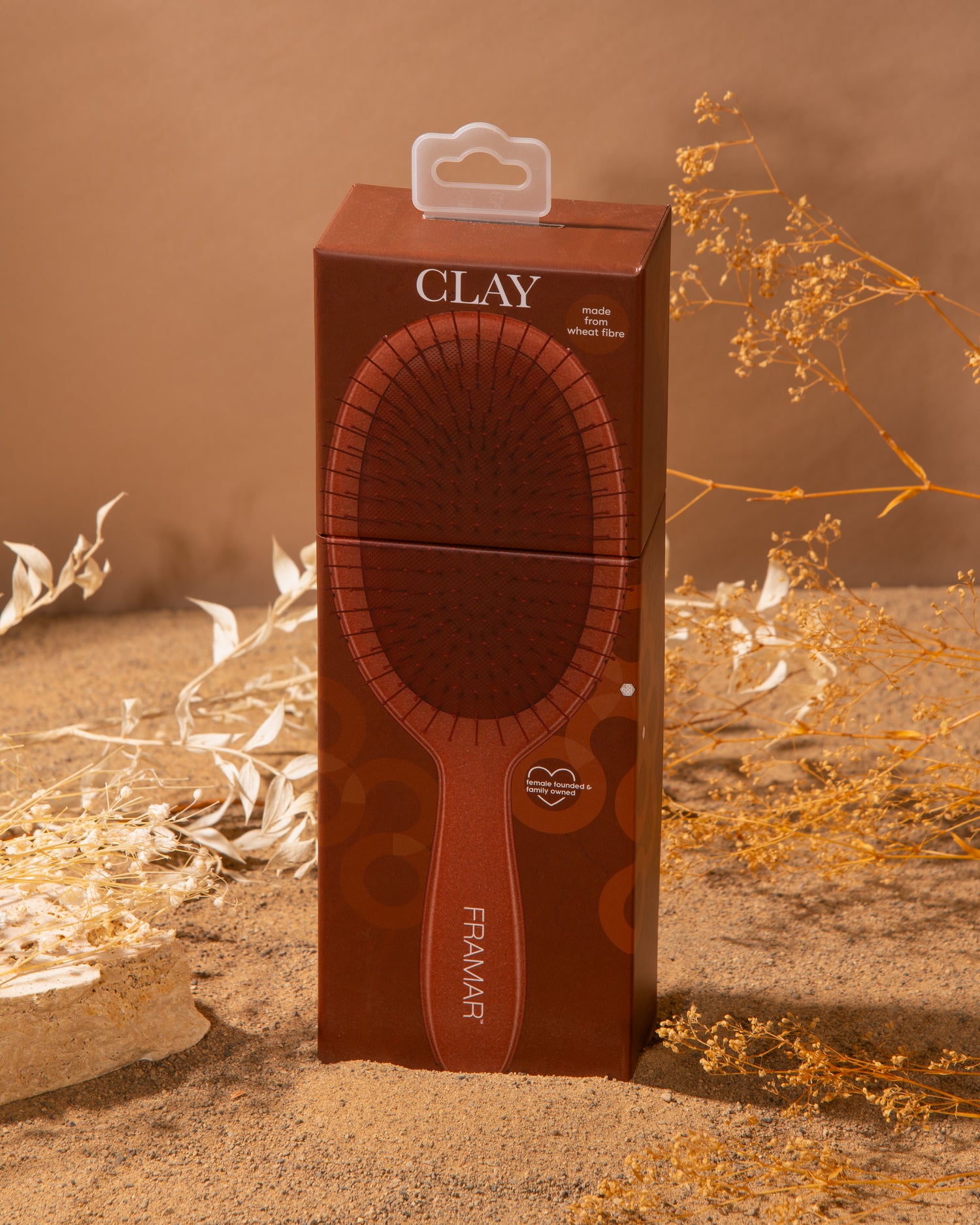 Framar Terra Wheat Fibre Detangle Brush Clay