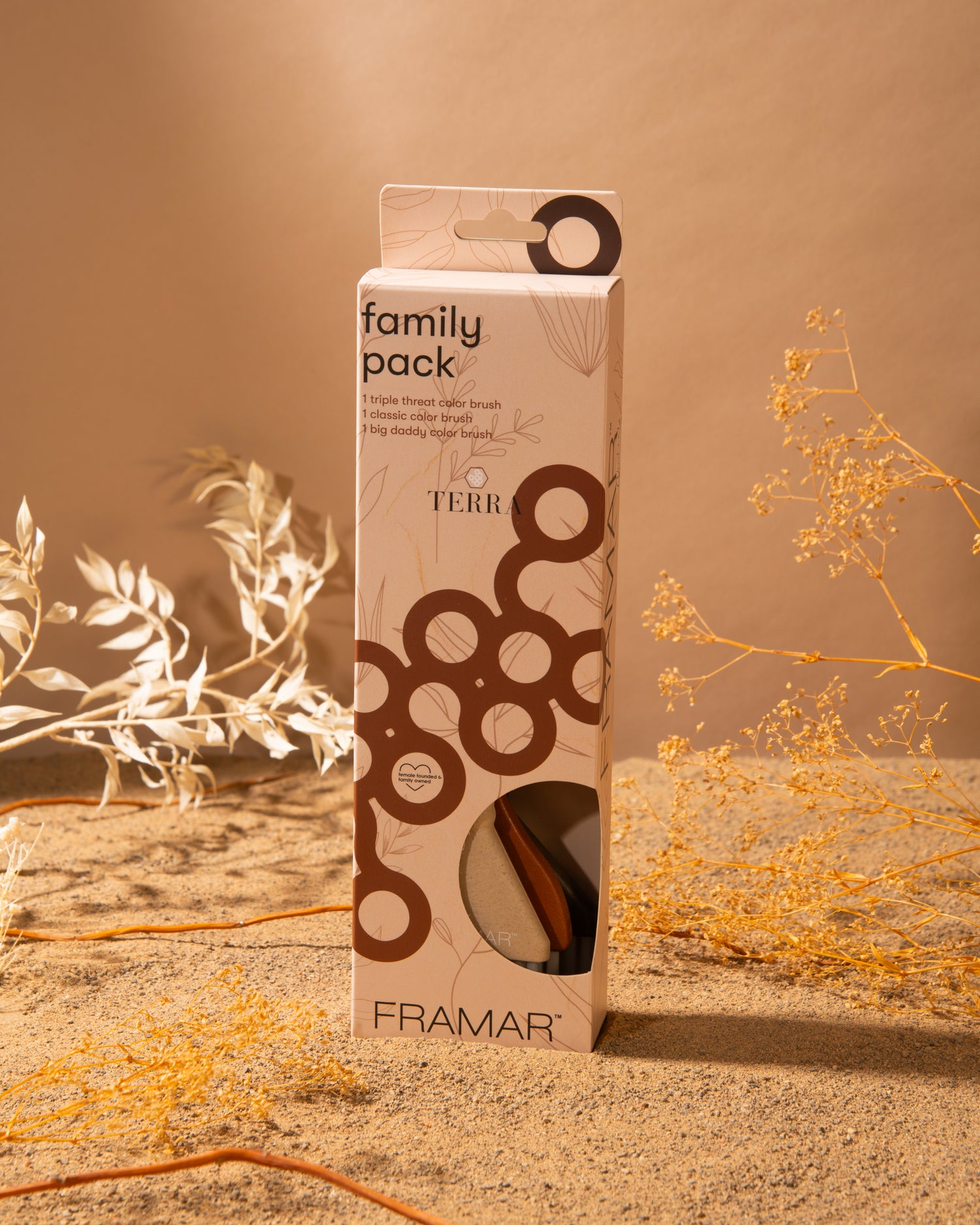 Framar Terra Wheat Fibre Brush Family Pack