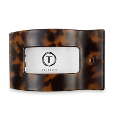Teleties Rectangle Flat Tortoise Hair Clip Large - PinkPro Beauty Supply