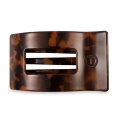 Teleties Rectangle Flat Tortoise Hair Clip Large - PinkPro Beauty Supply
