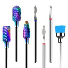 MelodySusie Tungsten/Diamond Carbide Nail Drill Bits Set (7 pieces) - PinkPro Beauty Supply