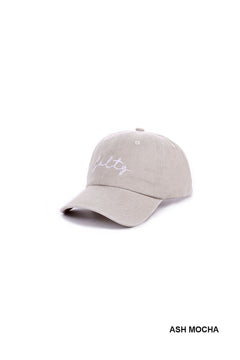 Zenana Cap Vintage Wash Embroidered Salty - Light Ash Mocha - PinkPro Beauty Supply