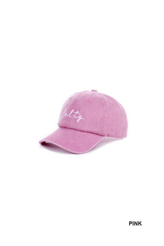 Cap Vintage Wash Embroidered Salty - Pink PinkPro Beauty Supply