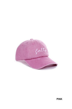 Cap Vintage Wash Embroidered Salty - Pink PinkPro Beauty Supply
