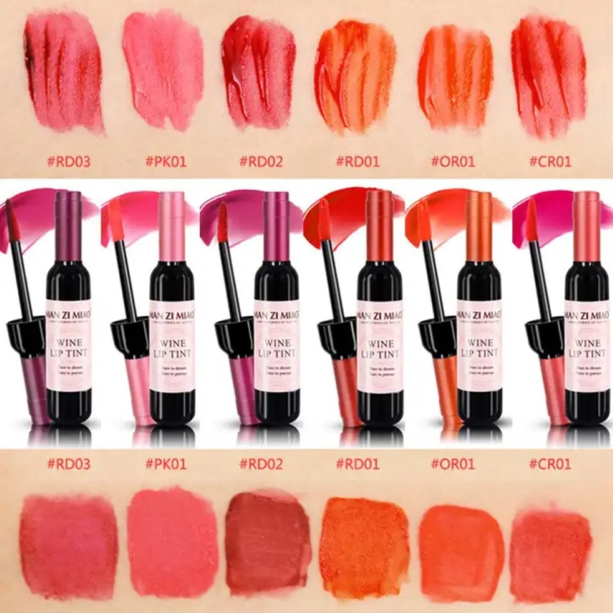 Lip Tint Set 24 Piece Display - Wine Assorted PinkPro Beauty Supply