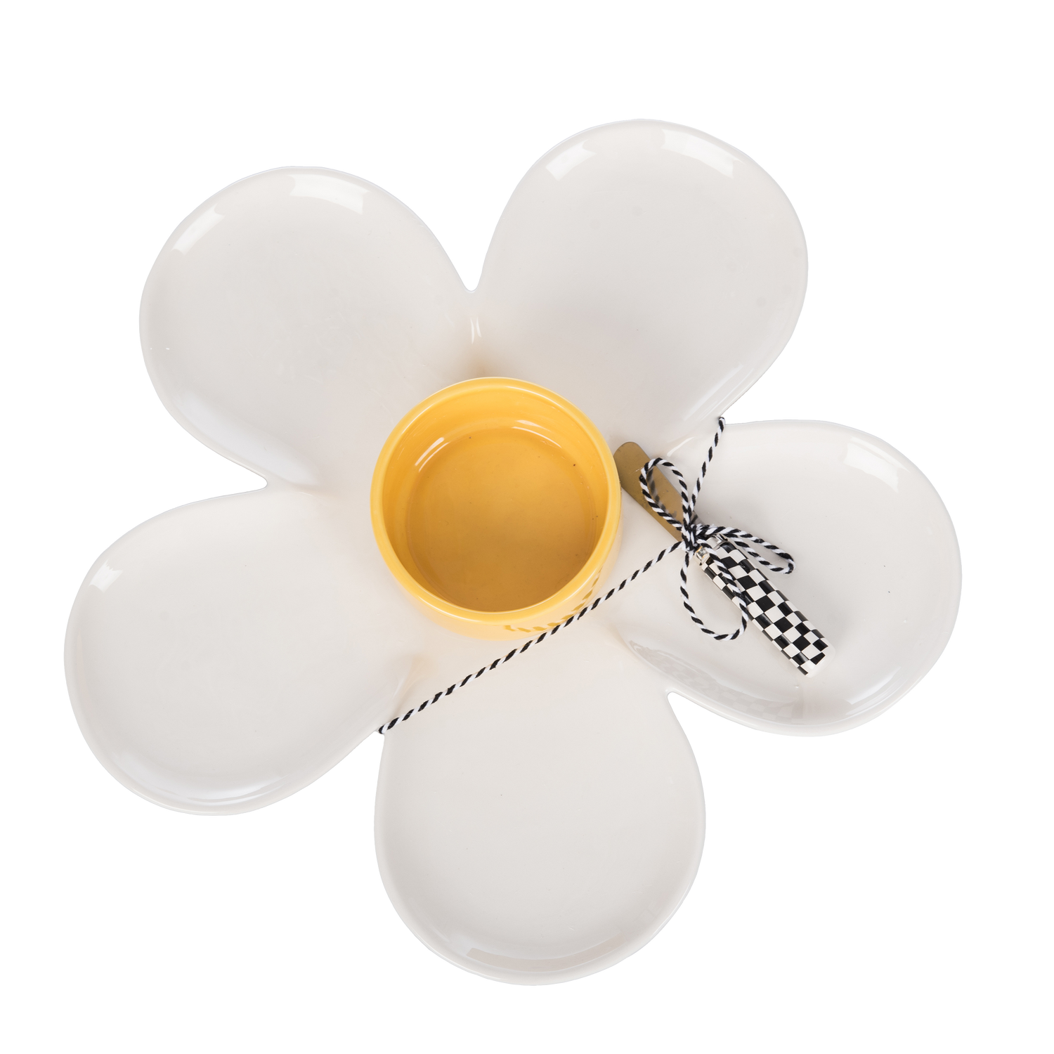 Gift Platter & Bowl with Spreader - Daisy