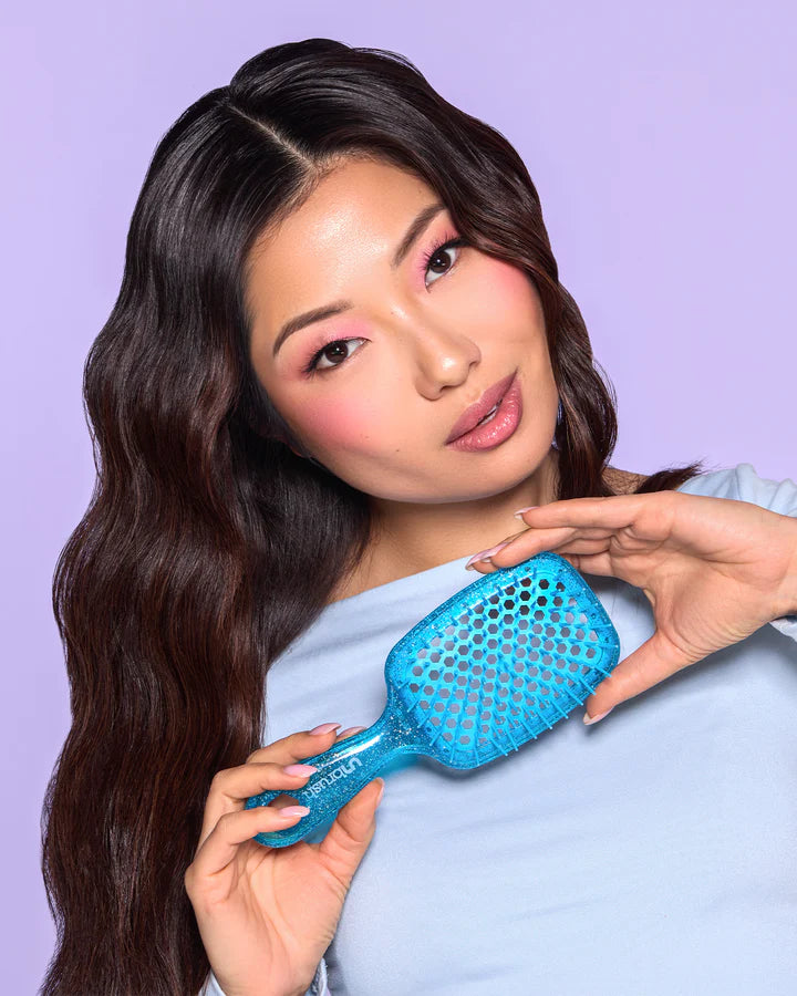 UNbrush Detangling Regular Hair Brush Glitter - Sapphire