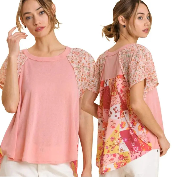 Umgee Floral Rose Top Umgee