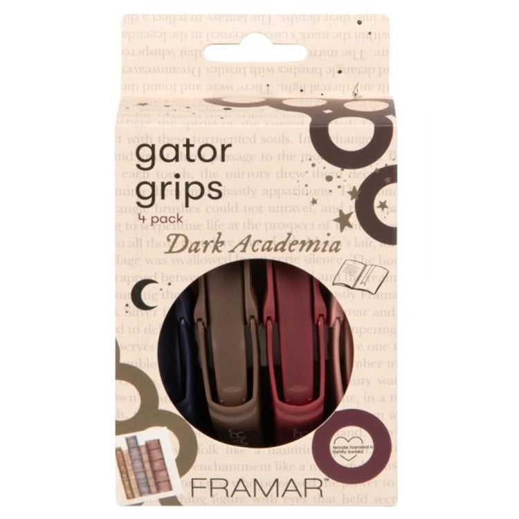 Framar Dark Academia Gator Clips 4 Pack