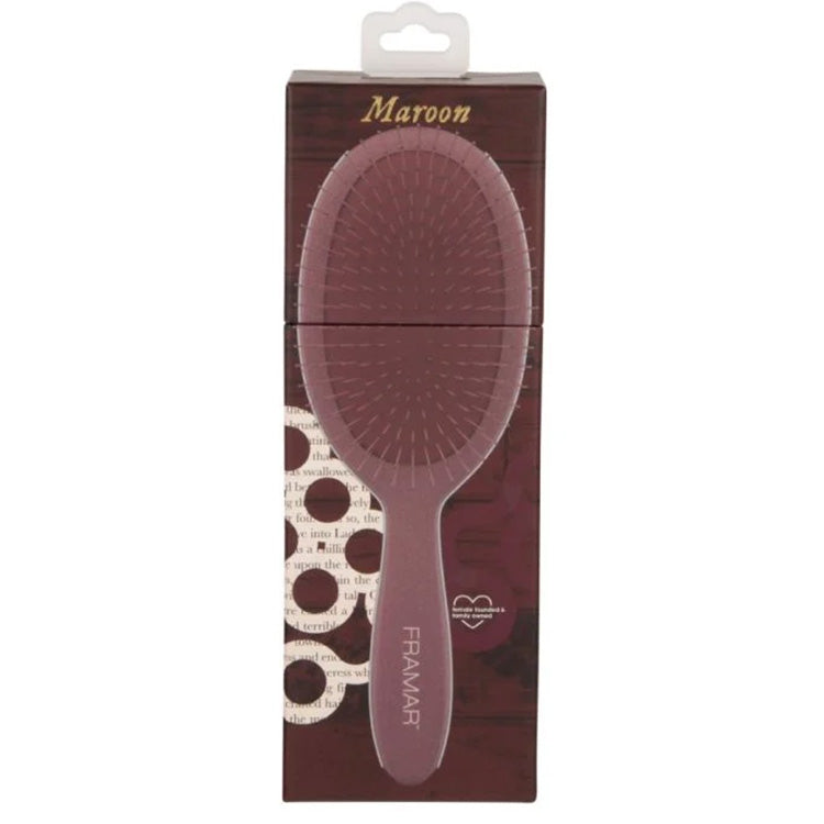 Framar Dark Academia Detangle Brush Maroon