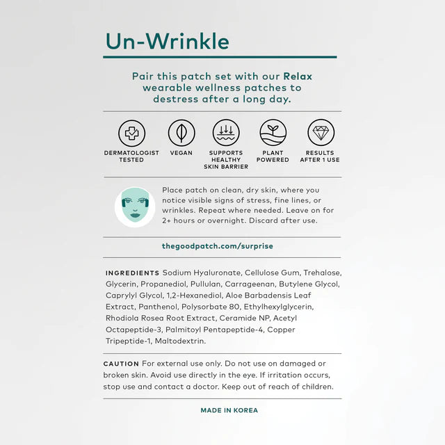 The Good Patch Microdart Un-Wrinkle - 4 Count