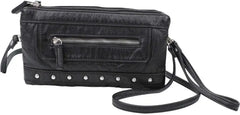 Vegan Black Leather Wristlet PinkPro Beauty Supply