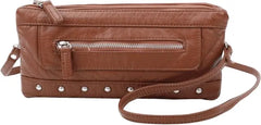 Vegan Brown Leather Wristlet PinkPro Beauty Supply