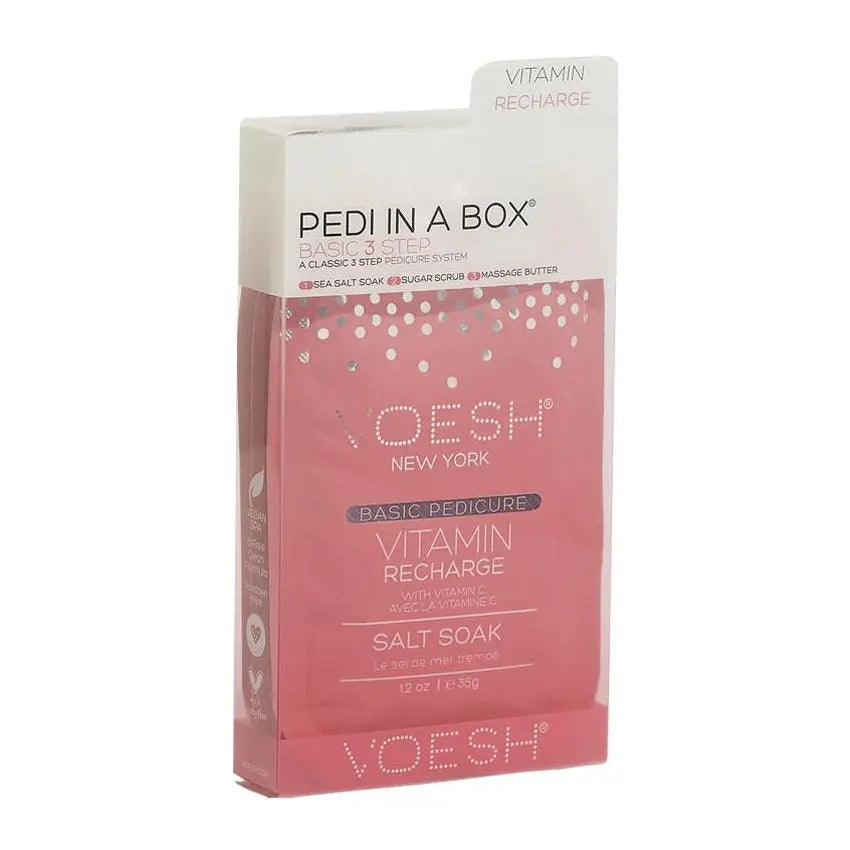 Voesh Pedi In A Box - 3 Step Lavender Relieve Vitamin Recharge Voesh New york