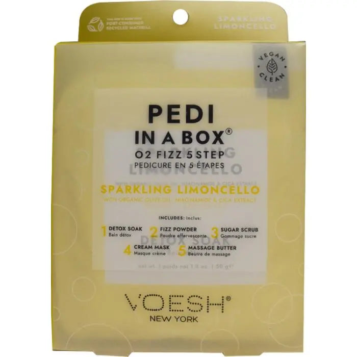 Voesh Pedi In A Box 5 Step - O2 Fizz - Limoncello Voesh New york