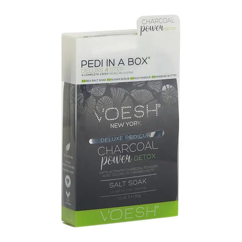 Voesh Pedi In A Box Deluxe 4 Step Charcoal Power Detox Voesh New york