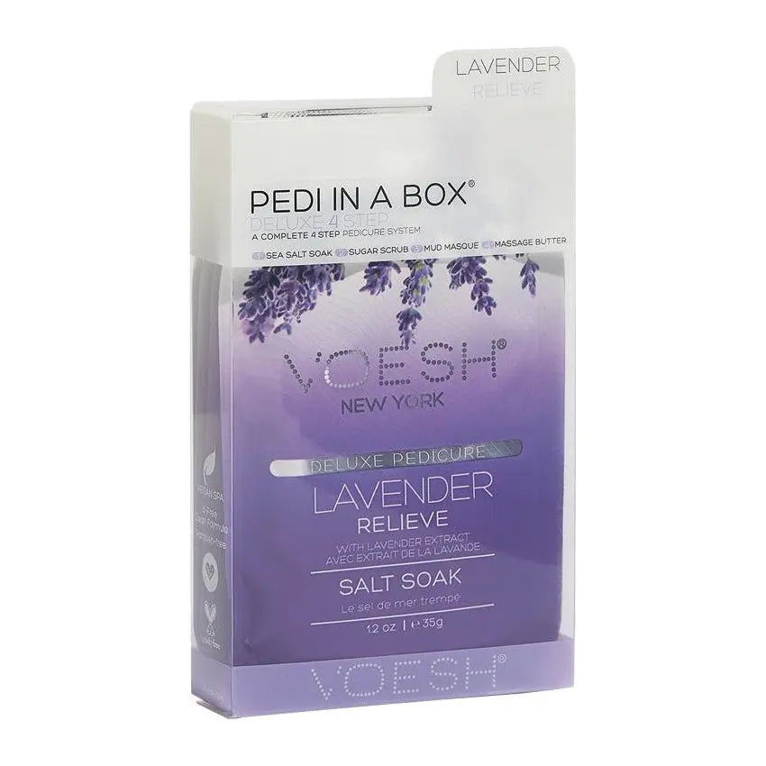 Voesh Pedi In A Box Deluxe 4 Step Lavender Relieve Voesh New york