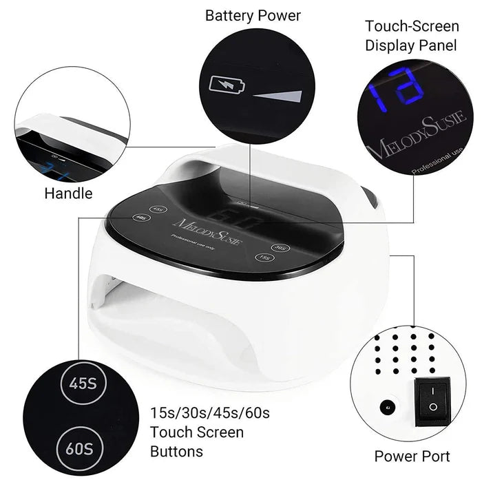MelodySusie Rechargeable Nail Lamp- White