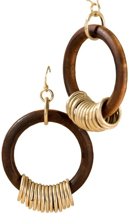 Wooden Rings Earrings PinkPro Beauty Supply