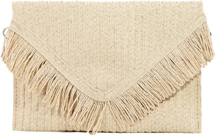 Woven Fringe Clutch & Crossbody PinkPro Beauty Supply