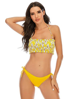 Yellow Daisy Bikini Swimsuit PinkPro Beauty Supply