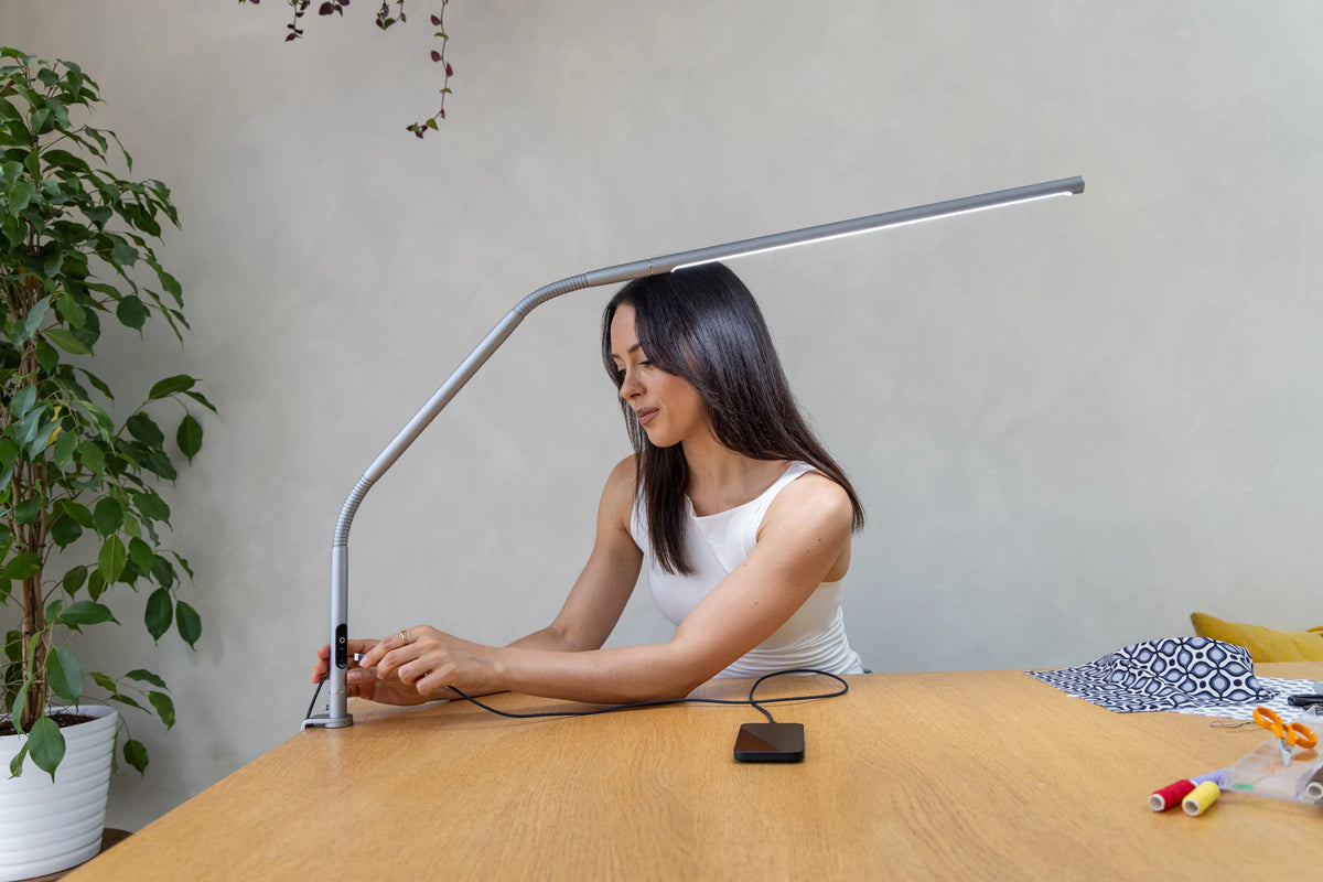Daylight Slimline 4 Table Lamp-Ice Grey