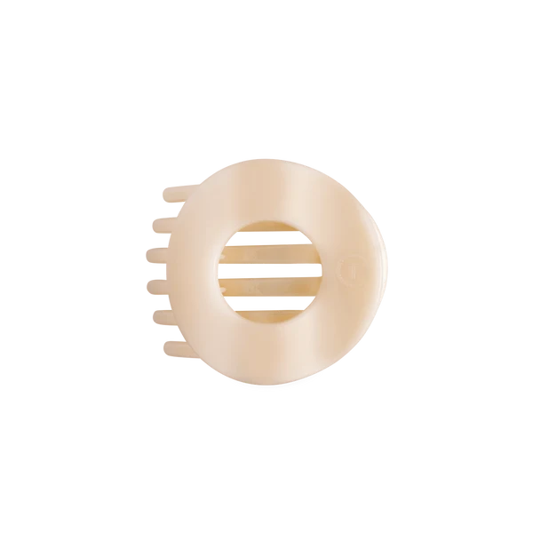 Teleties Flat Circle Clip Medium - Almond Beige