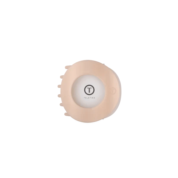 Teleties Flat Circle Clip Small - Almond Beige