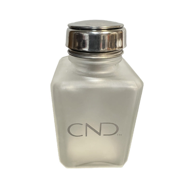 CND Frosted Glass Menda Pump Jar (Empty) - 5.98 oz.