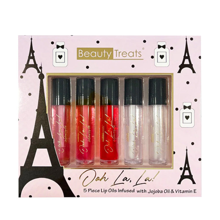 Beauty Treats Ooh La, La! 5 Piece Lip Oils PinkPro Beauty Supply