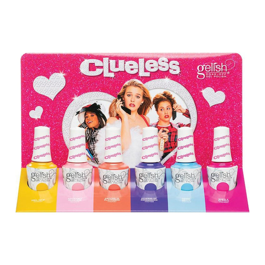 Gelish Soak-Off Polish Clueless Collection 6 Piece Chipboard Display
