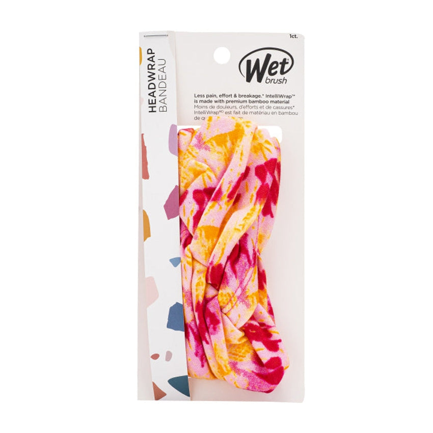Wet Brush Pro IntelliWrap Headwrap Pink Tie Dye